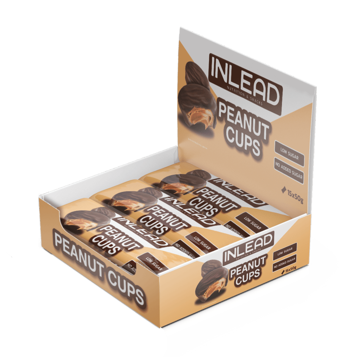 Inlead Peanut Cups - Karton 15 x 50 g