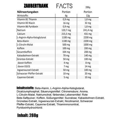 Zaubertrank 288g Pre Workout